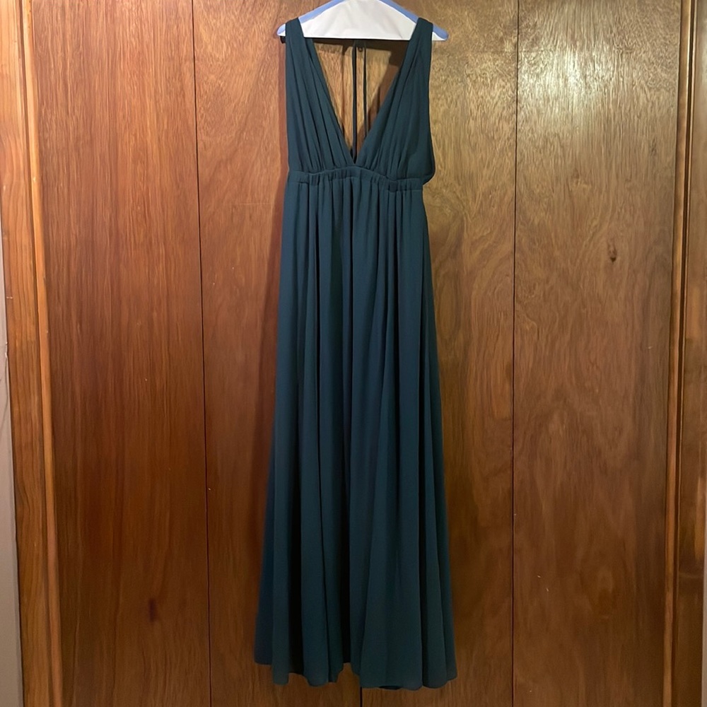Show Me Your Mimi hunter green gown size extra-large.
